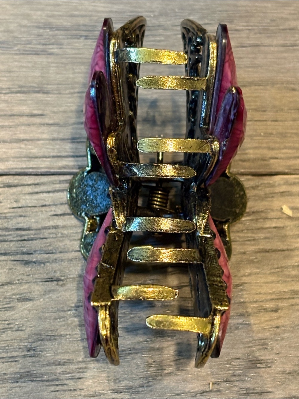 Pink Dragonfly Hair Clip for Women - Decorative Metal Accessory - Picture 10 of 12